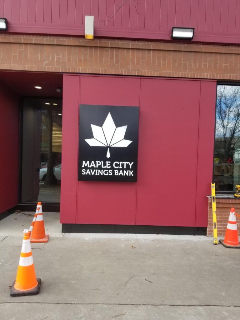 Maple City Bank elmira signs